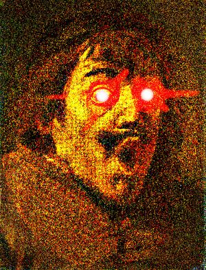 예시: "딥프라이" 밈, 왜곡과 포화된 색상 특징