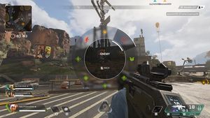 게임의 핑 시스템을 보여주는 게임 플레이 스크린샷