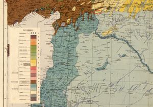 1910년 북부 시리아의 마운셀 민족 지도. 아인 알 아랍(아랍 푸나르) 위치가 지도 상단 중앙에 표시됨