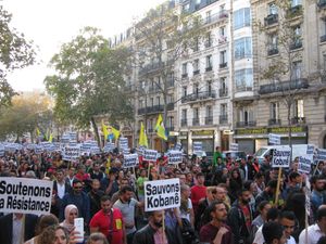 2014년 11월 1일 코바니 지지 파리 쿠르드족 집회
