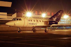 정부용으로 사용되는 시리아 항공 다쏘 팔콘 20