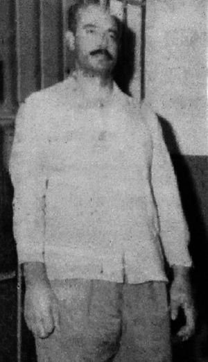 1963년, 자셈 알완이 쿠데타 미수 혐의로 다마스쿠스에서 군사재판을 받는 모습.