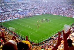 독일과 스웨덴 경기 당시의 뮌헨 FIFA 월드컵 경기장