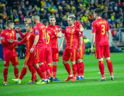 2019년 3월 프렌즈 아레나에서 스웨덴과 경기하는 루마니아