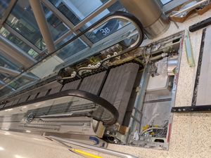 미국 솔트레이크시티 국제공항에서 유지보수를 위해 열린 무빙워크