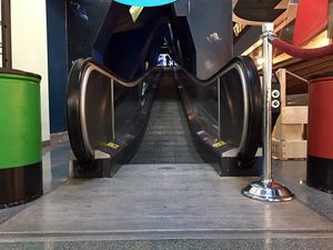 미국 버지니아주 노퍽의 나우티커스에 설치된 경사형 무빙워크