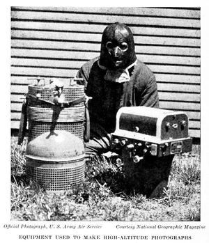 고고도 사진 제작에 사용되는 장비 (1924)