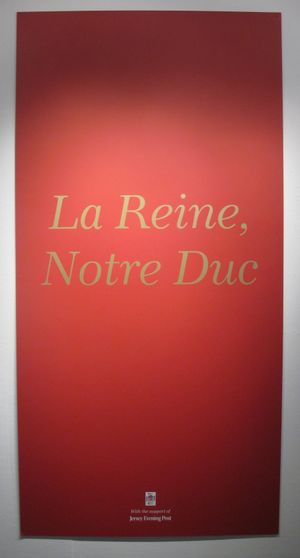여왕, 우리의 공작}}: 2012년 저지 예술 센터에서 열린 다이아몬드 주빌리 전시회의 제목