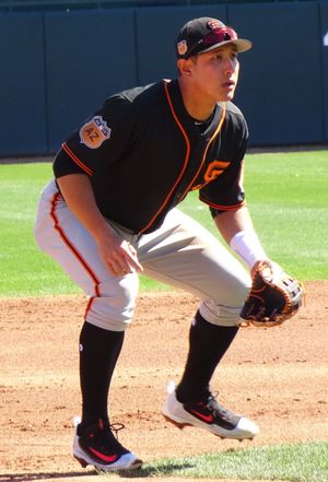 2017년 샌프란시스코 자이언츠 스프링 트레이닝 기간 중의 황재균