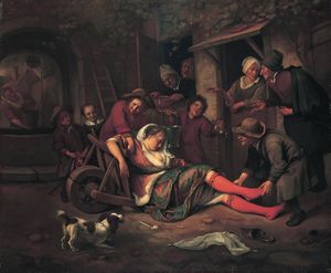 얀 스테인(Jan Steen)의 작품 술 취한 자 (1663년경)