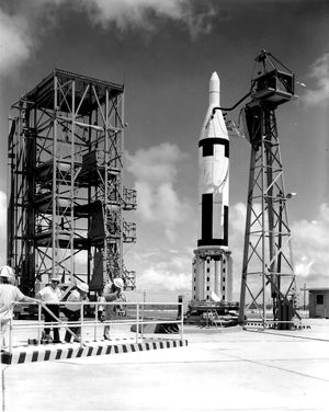 폴라리스 A-1 발사대 LC-25A (Cape Canaveral)에 있는 모습