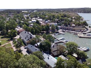 핀란드의 여름 도시 나안탈리의 조감도