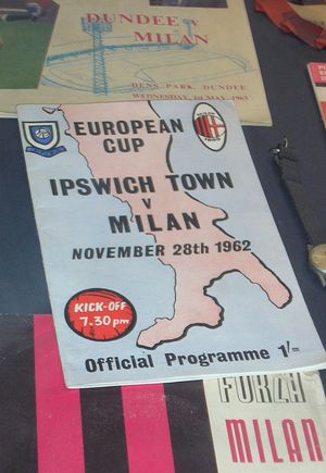 입스위치 – AC 밀란 1962–63 유러피언컵 프로그램, 2005년 산 시로 박물관 전시