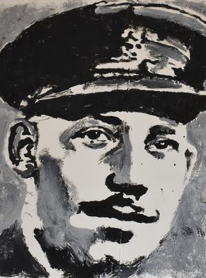 네이선 와이번이 그의 발로 그린 초상화, 2020년 4월