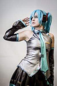 애니메페스트 2014의 하츠네 미쿠 코스플레이어.