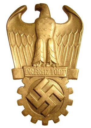 금으로 된 Dr.-Fritz-Todt-Preis.