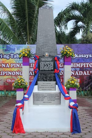 코로나달 17 순교자의 매장지에 대한 역사적 표지