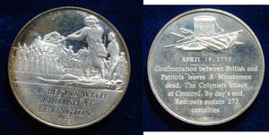 1970년 렉싱턴과 콩코드 전투 1775년 기념 프랭클린 민트 메달