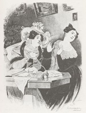 알렉산드르 아긴의 삽화: 단순히 유쾌한 부인과 모든 면에서 유쾌한 부인