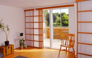 영국 노팅엄의 일본식 쇼지 블라인드