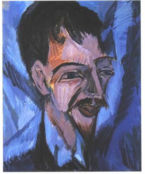 에른스트 루드비히 키르히너의 알프레트 되블린 초상화