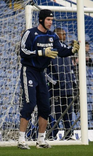 2008년 첼시 훈련 중인 체흐