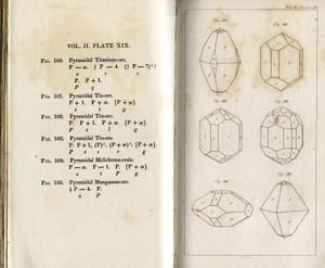 프리드리히 모스 (1825)의 광물학 논문 페이지