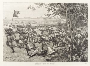 에민 파샤 구출 원정이 이투리 열대우림에서 나오는 모습