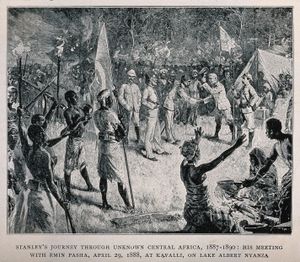 1888년 스탠리의 에민 파샤 만남