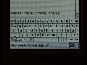 포켓 PC PDA의 가상 키보드