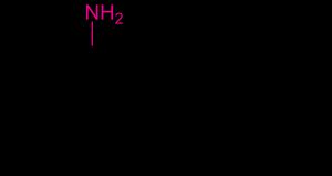 아미노기(자홍색으로 강조 표시)는 암피실린에 존재하지만 페니실린 G에는 없다.