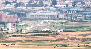 개성공업지구 판문역 철도 야드 모습