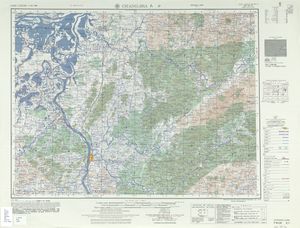창사}})가 포함된 지도(AMS, 1953)