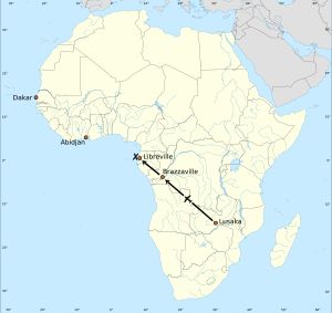 사고기의 비행 경로