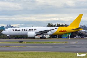 칼리타 에어 보잉 777F는 DHL 항공을 위해 운항됨