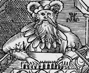 루카스 크라나흐 더 영거의 목판화, 비텐베르크, 1539년, 《작센 공작 하인리히의 영토에 있는 목사들에게 보낸 방문자들의 가르침, 선제후국의 방문과 동일한 형식》에서 발췌