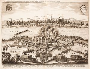 1632년 30년 전쟁 중 스웨덴군의 도이츠 공격