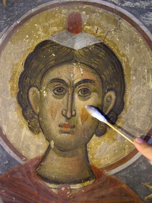 미술품 보존에서의 표면 청소