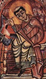 세비야의 이시도르, 《어원》의 저자 (10세기 오토 왕조 필사본)