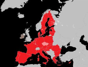 S&D는 27개 EU 회원국 중 26개국에서 유럽 의원을 배출했으며, 이 중 24개국은 2명 이상의 유럽 의원을 배출(빨간색), 룩셈부르크와 체코는 각각 1명(분홍색)을 배출했다. 아일랜드는 S&D 유럽 의원을 배출하지 못했다.