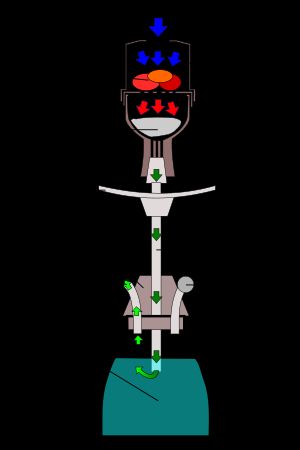물담배의 단면.
