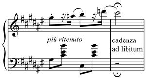 프란츠 리스트의 헝가리 광시곡 2번의 Cadenza ad libitum