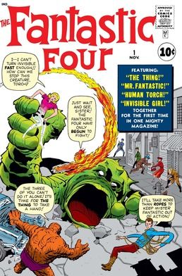 The Fantastic Four #1 (1961년 11월), 마블 코믹스의 초석잭 커비의 표지 삽화
