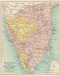 1909년의 마드라스 관구 (남부)