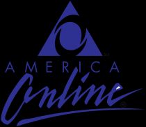 1991년부터 2005년까지 사용된 첫 번째 AOL 로고 "America Online"