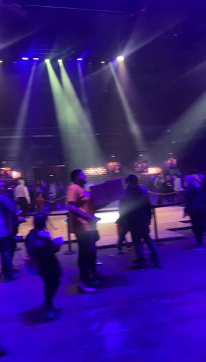 2022년 3월 19일 고별 행사 중 ARCO 아레나 내부