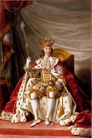 옌스 율이 그린 크리스티안 7세의 대관식 초상화