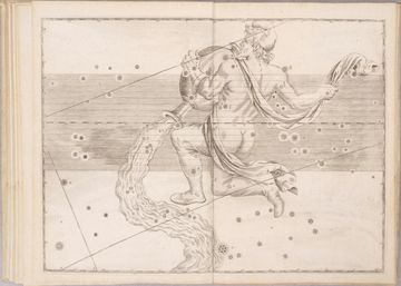 요한 바이어의 『우라노메트리아』에 그려진 물병자리.