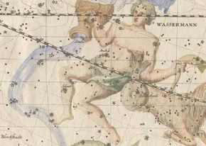 요한 엘레르트 보데의 《우라노그라피아》에 묘사된 물병자리