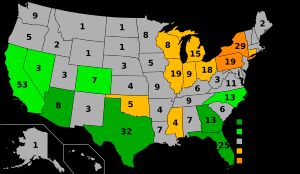 2000년 인구 조사에 따른 미국 하원 의석 재분배 결과